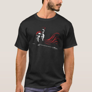 スパルタンヘルメットスパルタホプリトウォリアー古代グリー Tシャツ