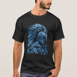 スパルタンヘルメットブルージムグラディエーターウォリアー神話 Tシャツ
