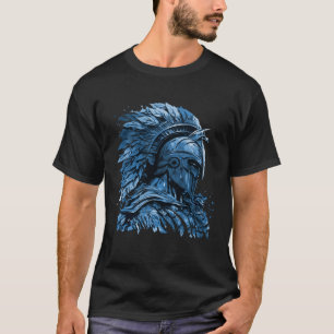 スパルタンヘルメットブルージムグラディエーターウォリアー神話 Tシャツ
