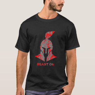 スパルタンヘルメットレッドグラディエーターヘルメットビーオンジムF Tシャツ