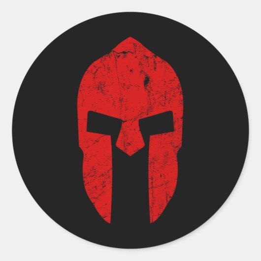 スパルタン戦士ヘルメットジムモチベーションSparta Ancie ラウンドシール (正面)