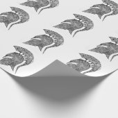 スパルタ式のヘルメットのスケッチ ラッピングペーパー (角)