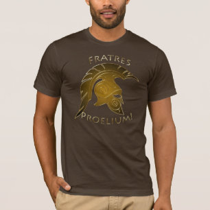 スパルタ式の戦いのトロイのギリシャの戦士の青銅の金ゴールド Tシャツ