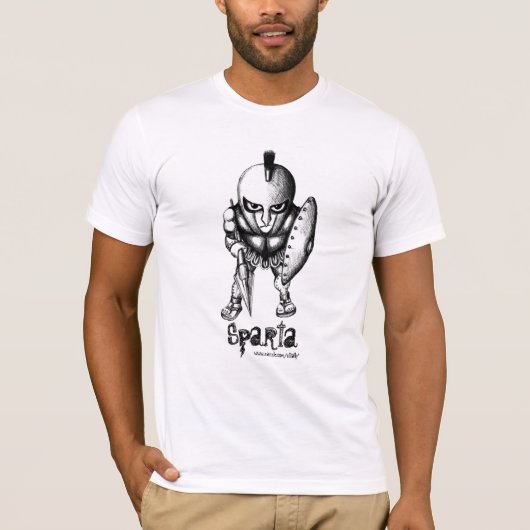 スパルタ式の戦士のカッコいいのTシャツのデザイン Tシャツ (正面)