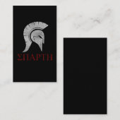 スパルタ式の戦士のヘルメットの古代ギリシャ人のヴィンテージのギフト 名刺 (正面/裏面)