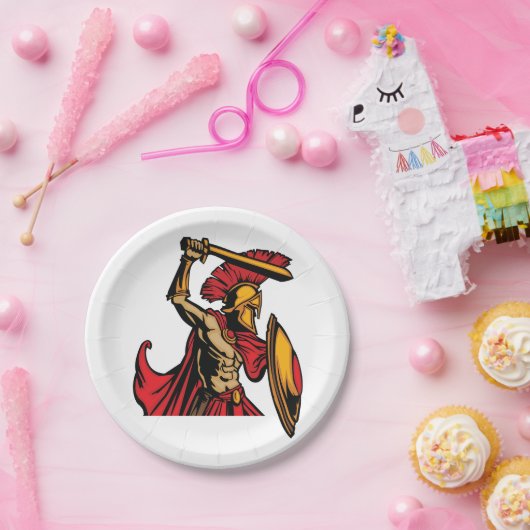 スパルタ式の戦士の紙皿 ペーパープレート (パーティー)
