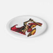 スパルタ式の戦士の紙皿 ペーパープレート (アングル)