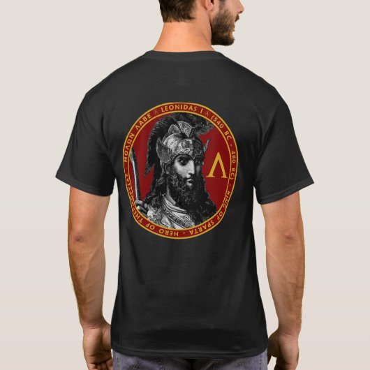 スパルタ式Leonidas I Portrait Seal王のワイシャツ Tシャツ (裏面)