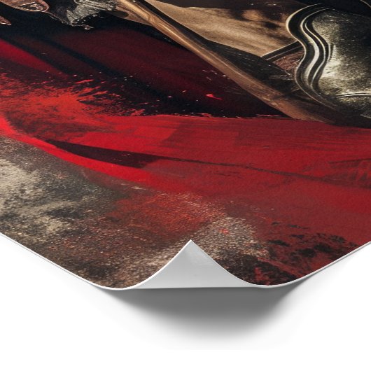 スパルタ誇りを持ったンの戦士ポスターと詳細なヘルメット ポスター (角)