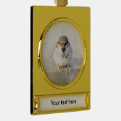 スパロウ – 戦士 ゴールドプレートバナーオーナメント (右)