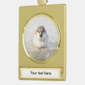 スパロウ – 戦士 ゴールドプレートバナーオーナメント (左)