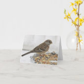 スパローとシルバーのプラッタ – カー空白のド カード (黄色い花)