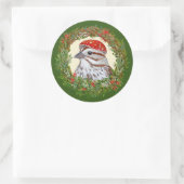 スパローの休日のシールを表示する ラウンドシール (バッグ)