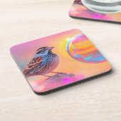 スパローカラフルとレインボーバブル コースター (左側)