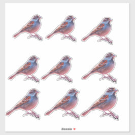 スパローカラフルとレインボーバブル シール