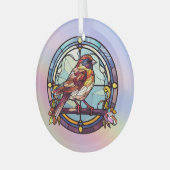 スパローカラフル ガラスオーナメント (正面左)