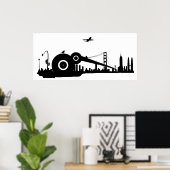 スパローシティ飛行機ポスター ポスター (ホームオフィス)