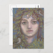 スパローレディーシュレアルファンタジーアートポートレート絵画ズ ポストカード (正面/裏面)