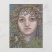 スパローレディーシュレアルファンタジーアートポートレート絵画ズ ポストカード (正面)