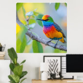 スパロー鮮やか止めポスター ポスター (ホームオフィス)