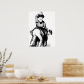 スパンキングタイムポップ・アートのアート ポスター (キッチン)