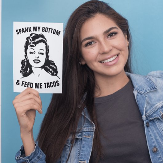 スパンキングタコスレトロ主婦グリーティングカード カード