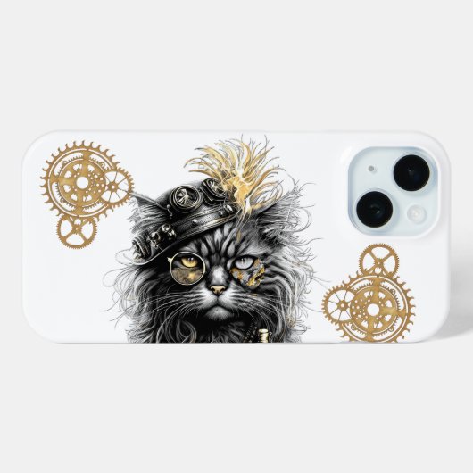 スパンクィー・ポーズ スチームパンクな猫 Case-Mate iPhoneケース (裏面 (横))