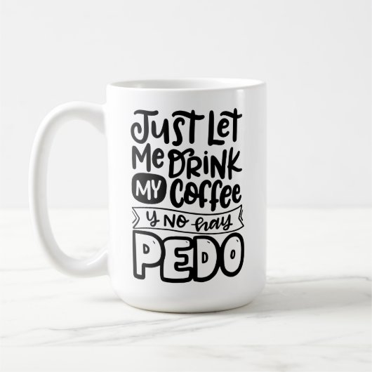 スパングリッシュ、干し草でコーヒーを飲ませてくれ。 コーヒーマグカップ (左)