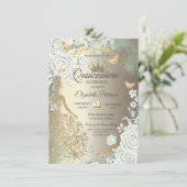 スパンコルドレス、バタフライグリーンローズのキンセアニェラ 招待状 (スタンド正面)