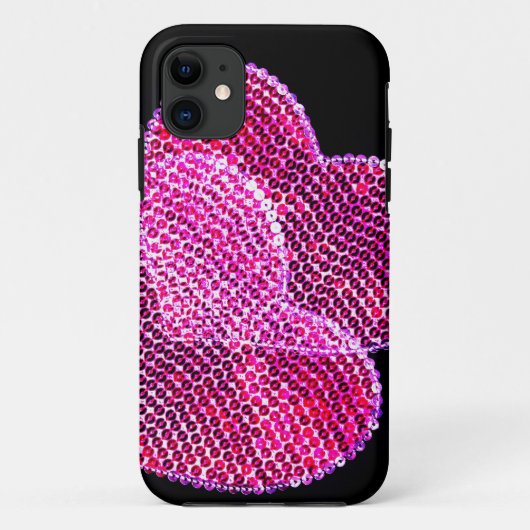 スパンコールがついたハートのデザインのiphone 5の場合 Case-Mate iPhoneケース (裏面)