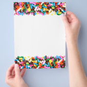 スパンコールが入ったフライヤー チラシ (手)