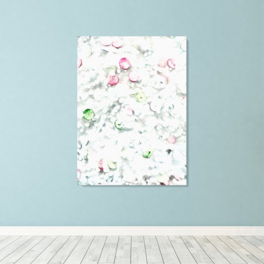 スパンコールとスライムの壁アート キャンバスへの写真 キャンバスプリント (インサイチュ (ウッドフロア))