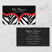 スパンコールの一見のシマウマのヒョウのプリント 名刺 (正面/裏面)