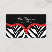 スパンコールの一見のシマウマのヒョウのプリント 名刺 (正面)