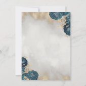 スパンコールドレス、バタフライグリーンローズ 15歳の誕生日 招待状 (裏面)