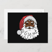 スパンコールブラックサンタクロース シーズンポストカード (正面/裏面)