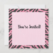 スパンコール輝くローラー・スケーティング・パーティーの招待状 招待状 (裏面)