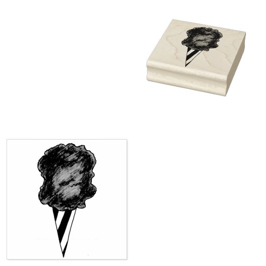 スパンシュガーコットンキャンディフロスコーンカーニバルフェア ラバースタンプ (押印)