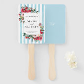 スパンシュガーブルー結婚式招待状 ハンドファン (正面&裏面)