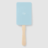 スパンシュガーブルー結婚式招待状 ハンドファン (裏面)