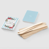 スパンシュガーブルー結婚式招待状 ハンドファン (組立なし)