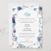 スパンシュガー結婚ブルーInvで入札セットから 招待状 (正面)