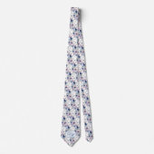 スパンシュガー&スカイダイバーブルーの結婚記念の首T ネクタイ (正面)