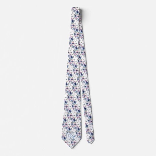 スパンシュガー&スカイダイバーブルーの結婚記念の首T ネクタイ (正面)