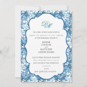 スパンシュガー & スカイダイバー ブルー ウェディング リハーサル 招待状 (正面)