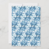 スパンシュガー & スカイダイバー ブルー ウェディング リハーサル 招待状 (裏面)