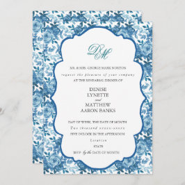 スパンシュガー & スカイダイバー ブルー ウェディング リハーサル 招待状