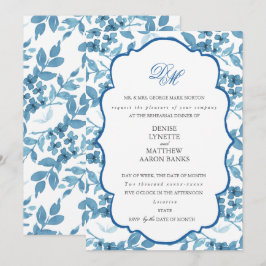 スパンシュガー & スカイダイバー ブルー ウェディング リハーサル 招待状