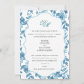 スパンシュガー & スカイダイバー ブルー ウェディング リハーサル 招待状 (正面)