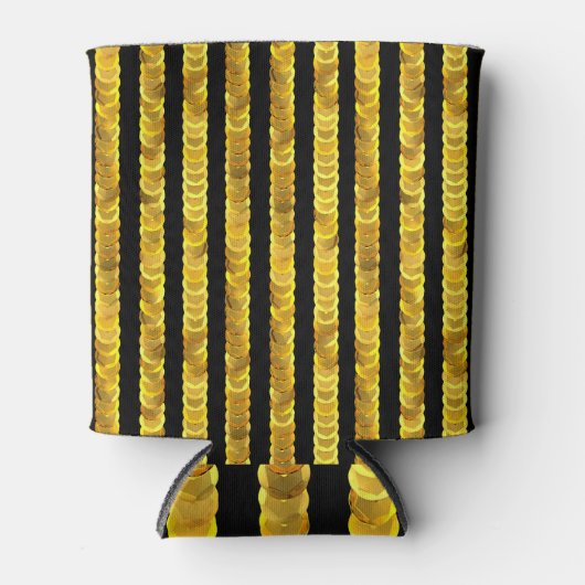 スパンパターン、ビーズ、ライン石、3Dファッション。 缶クーラー (正面)